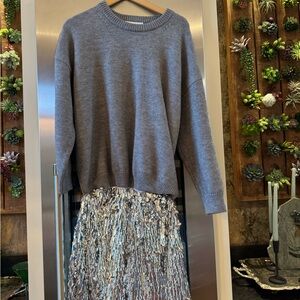 Gray Long Sleeve Dress with Silver Accents from
Anthropologie